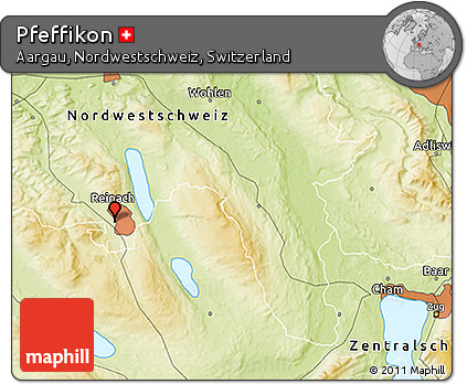 Physical 3D Map of Pfeffikon