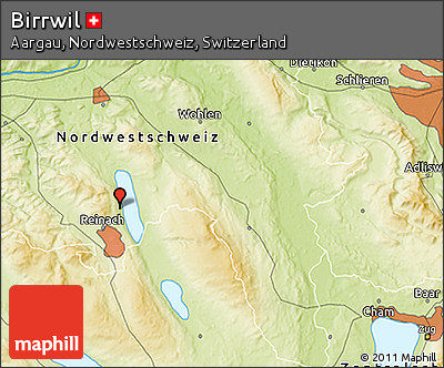 Physical 3D Map of Birrwil