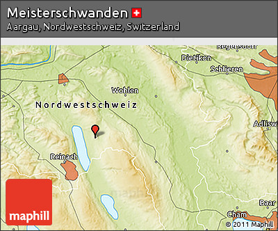 Physical 3D Map of Meisterschwanden