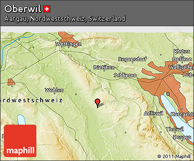 Physical 3D Map of Oberwil