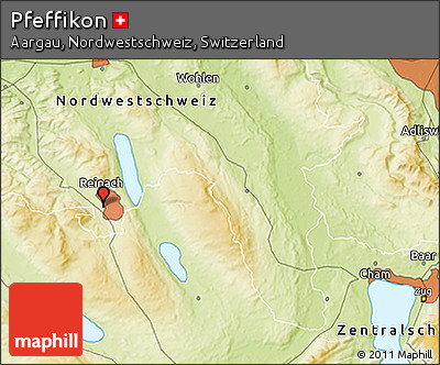 Physical 3D Map of Pfeffikon