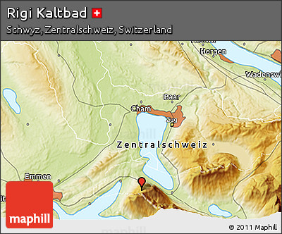 Physical 3D Map of Rigi Kaltbad