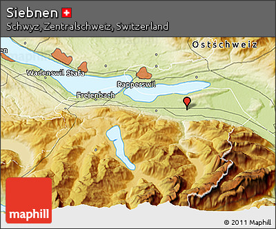 Physical 3D Map of Siebnen