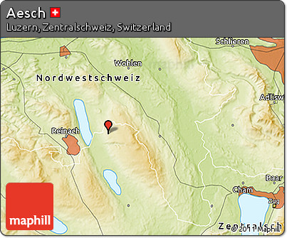 Physical 3D Map of Aesch