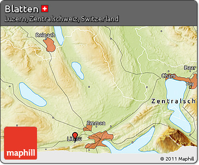 Physical 3D Map of Blatten