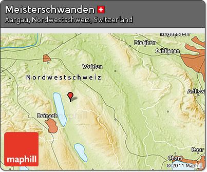 Physical 3D Map of Meisterschwanden