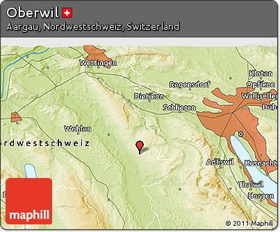Physical 3D Map of Oberwil