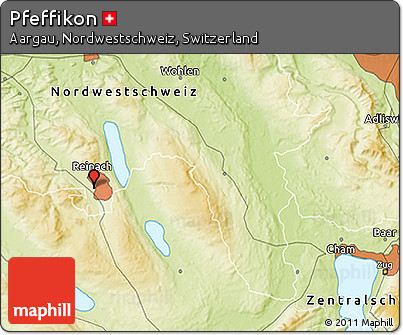Physical 3D Map of Pfeffikon