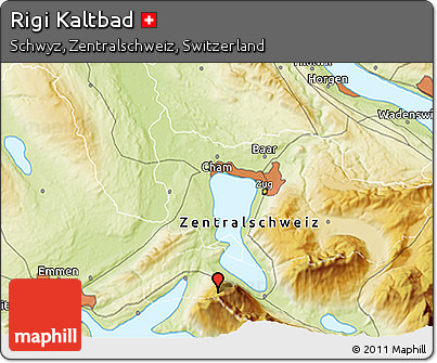 Physical 3D Map of Rigi Kaltbad