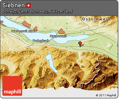 Physical 3D Map of Siebnen