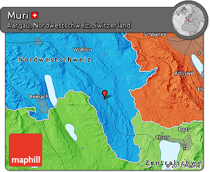 Political 3D Map of Muri