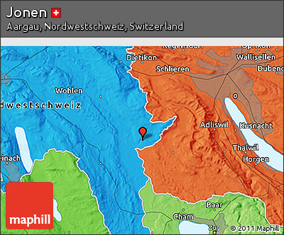 Political 3D Map of Jonen