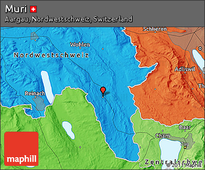 Political 3D Map of Muri