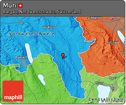 Political 3D Map of Muri
