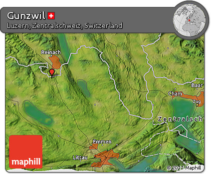 Satellite 3D Map of Gunzwil