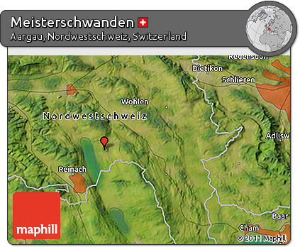 Satellite 3D Map of Meisterschwanden
