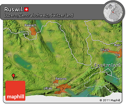 Satellite 3D Map of Ruswil