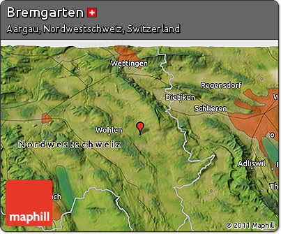 Satellite 3D Map of Bremgarten