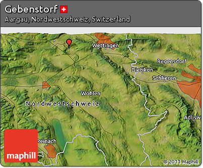 Satellite 3D Map of Gebenstorf