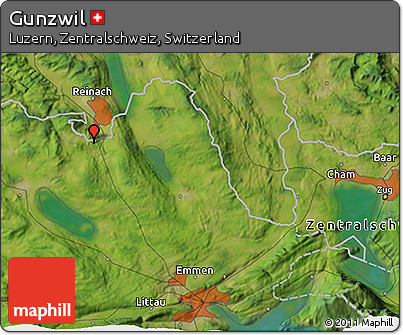 Satellite 3D Map of Gunzwil