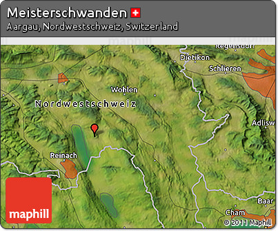 Satellite 3D Map of Meisterschwanden