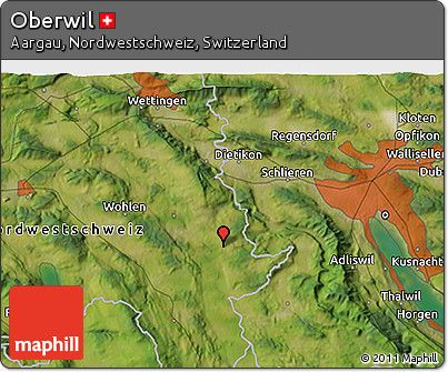 Satellite 3D Map of Oberwil