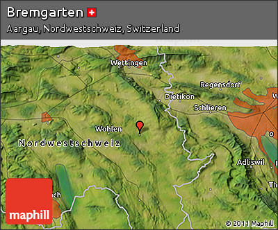 Satellite 3D Map of Bremgarten