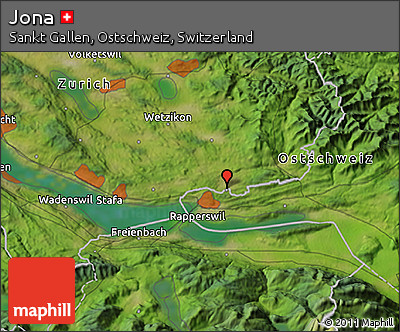 Satellite 3D Map of Jona