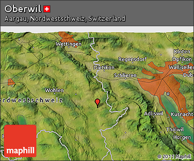 Satellite 3D Map of Oberwil