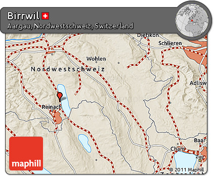 Shaded Relief 3D Map of Birrwil
