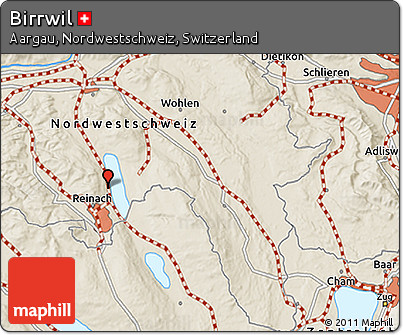 Shaded Relief 3D Map of Birrwil