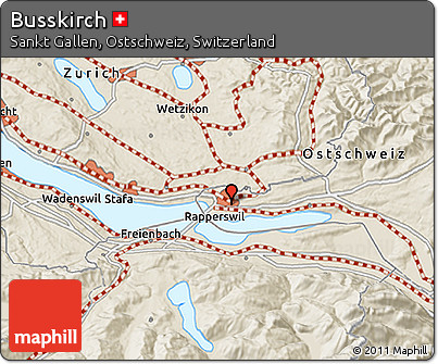 Shaded Relief 3D Map of Busskirch