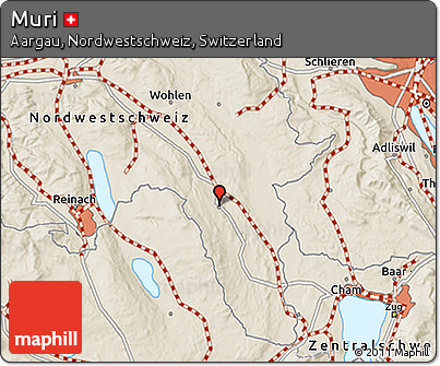 Shaded Relief 3D Map of Muri