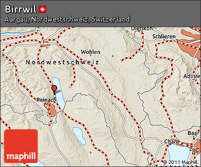 Shaded Relief 3D Map of Birrwil