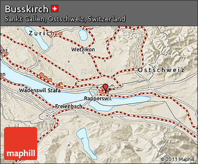 Shaded Relief 3D Map of Busskirch