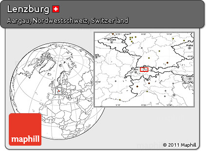 Blank Location Map of Lenzburg