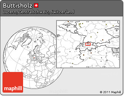 Blank Location Map of Buttisholz
