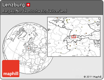 Blank Location Map of Lenzburg