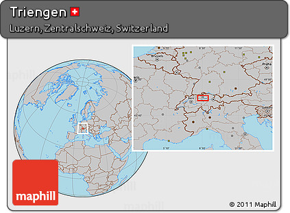 Gray Location Map of Triengen
