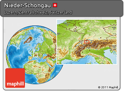 Physical Location Map of Nieder-Schongau