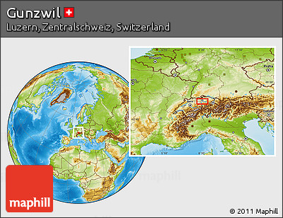Physical Location Map of Gunzwil