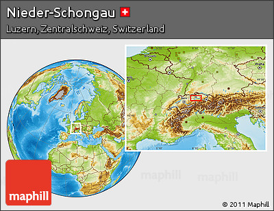 Physical Location Map of Nieder-Schongau