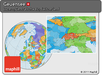 Political Location Map of Geuensee