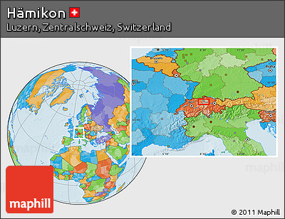 Political Location Map of Hämikon
