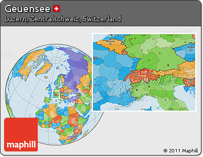 Political Location Map of Geuensee