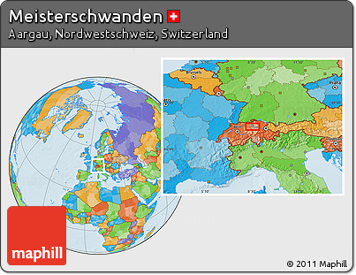 Political Location Map of Meisterschwanden