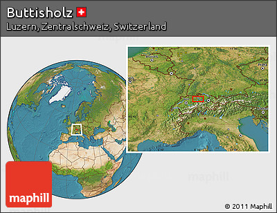 Satellite Location Map of Buttisholz