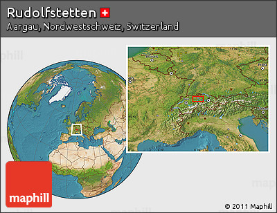 Satellite Location Map of Rudolfstetten