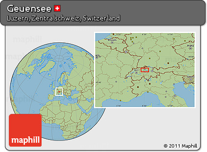 Savanna Style Location Map of Geuensee