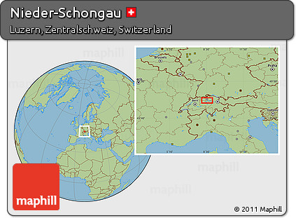 Savanna Style Location Map of Nieder-Schongau